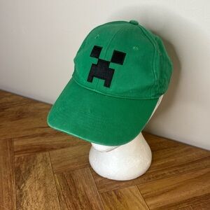 Green Creeper Kids Hat Boys Minecraft Hat SnapBack one size video gamer